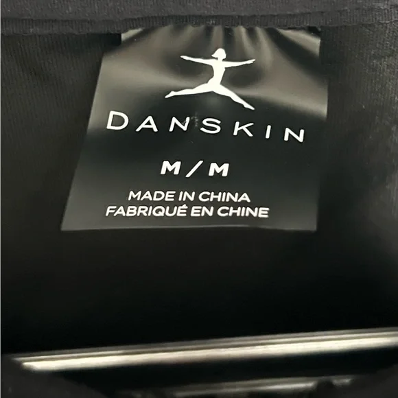 Danskin Black Half Zip Women’s Sweater with White Accents - Picture 2 of 3